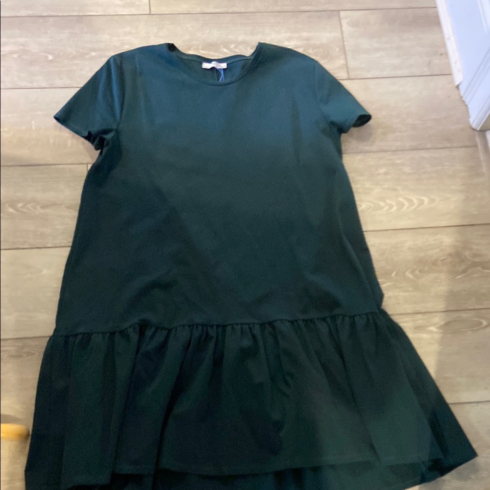 Zara Teal Short Sleeve dress with pockets